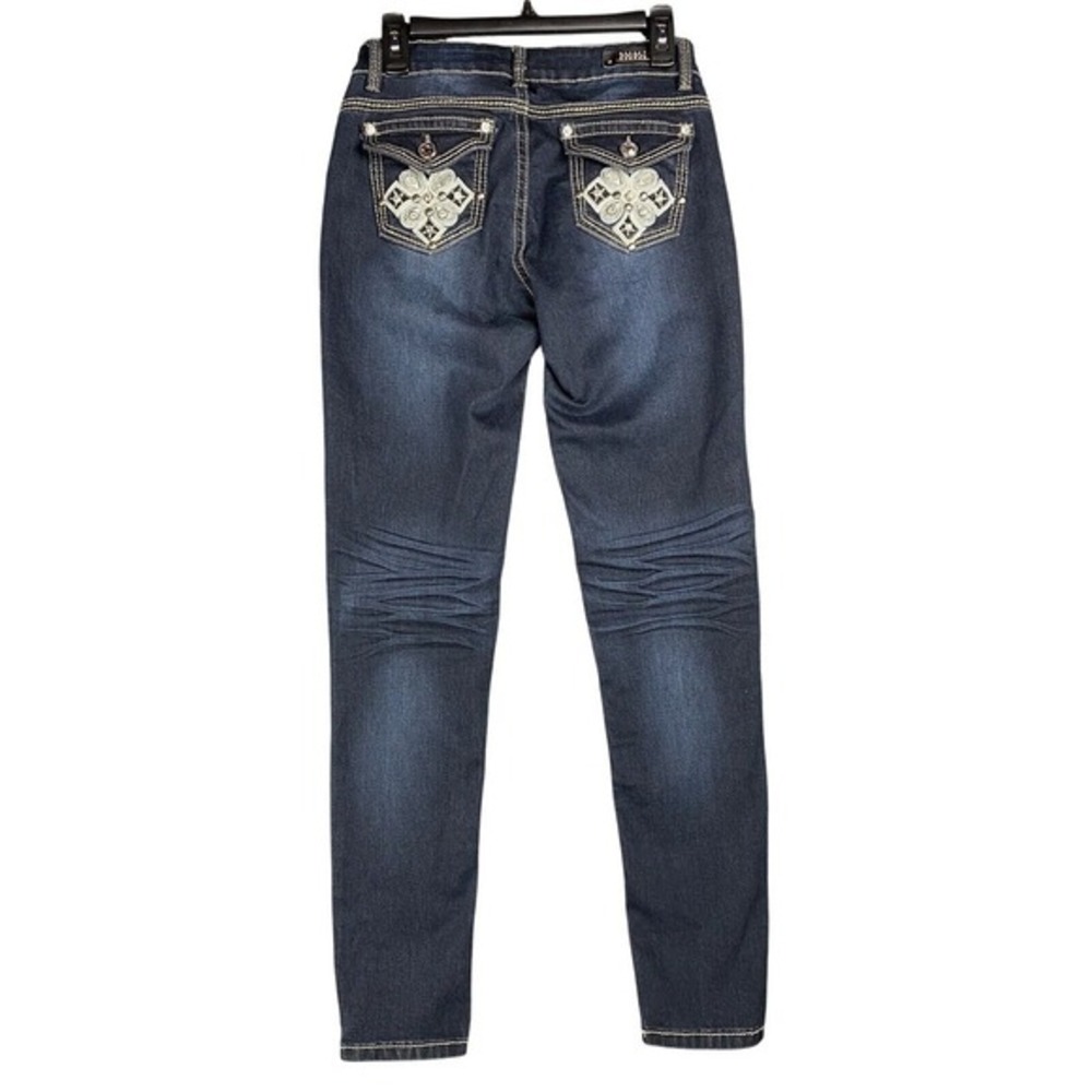 ViVi Diva Jeans Juniors 9 Skinny Low Rise Studded‎ Rhinestone Stretch Pockets